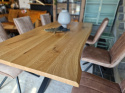 Stół z litego drewna dębowego Live Edge 200 x 95 cm