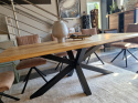 Stół z litego drewna dębowego Live Edge 200 x 95 cm