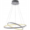 Alclara Lampa wisząca LED RINGS 22w+28W 60cm CHROM