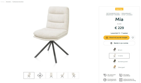 [na zamówienie] Krzesło Mia Henders& Hazel kremowe