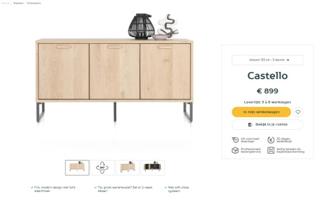 [na zamówienie] komoda Castello Henders& Hazel 153 cm