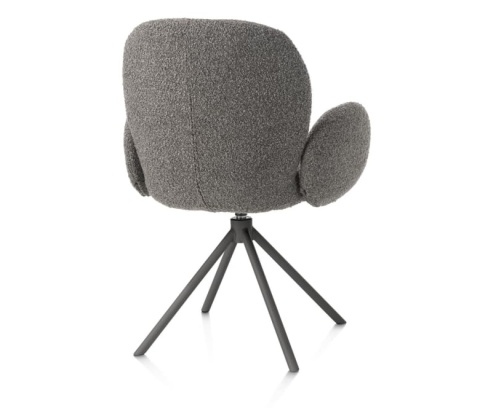 [na zamówienie] Krzesło obrotowe JAXON – tkanina Bouclé, kolor Lever, podstawa antracyt