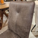 Nowoczesne krzesło do jadalni Bella, tkanina Lava Grey (Habufa)