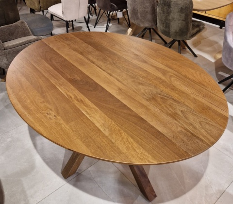 (K) Stół do jadalni owalny TRAPANI, 150x120 cm, fornir z wędzonego mango Xooon (K) Stół do jadalni owalny TRAPANI, 150x120 cm, fornir z wędzonego mango Xooon