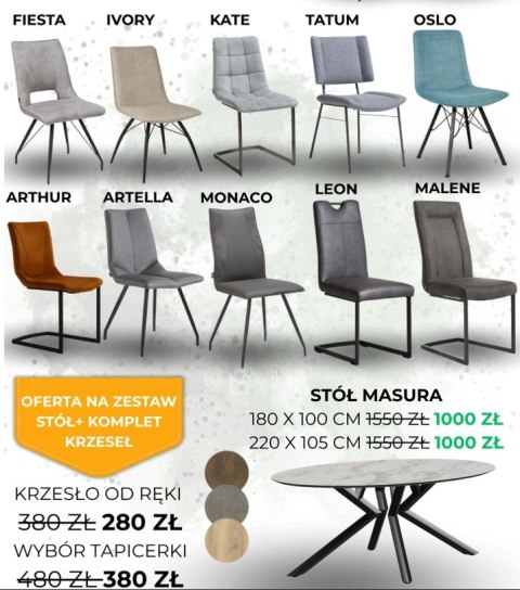 Zestaw stół MASURA Xooon Elipsa 180 x 100 cm lub 220 x 105 cm