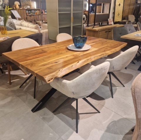 (R, od ręki) Fotel obrotowy z podłokietnikami FINN w tkaninie Livigno, kremowy z grafitową podstawą