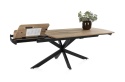 [R] Stół industrialny rozkładany ASPEN 170-230 cm, blat lity dąb, noga pająk