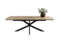 [R] Stół industrialny rozkładany ASPEN 170-230 cm, blat lity dąb, noga pająk