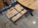 [R] Stół industrialny rozkładany ASPEN 170-230 cm, blat lity dąb, noga pająk