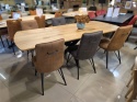 [R] Stół industrialny rozkładany ASPEN 170-230 cm, blat lity dąb, noga pająk