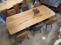 [R] Stół industrialny rozkładany ASPEN 170-230 cm, blat lity dąb, noga pająk