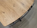 [R] Stół industrialny rozkładany ASPEN 170-230 cm, blat lity dąb, noga pająk