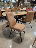 [R] Stół industrialny rozkładany ASPEN 170-230 cm, blat lity dąb, noga pająk