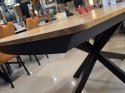 [R] Stół industrialny rozkładany ASPEN 170-230 cm, blat lity dąb, noga pająk