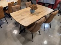 [R] Stół industrialny rozkładany ASPEN 170-230 cm, blat lity dąb, noga pająk