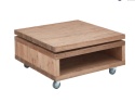 Stolik Kawowy Canova 80x80 Dębowy z Obrotowym Blatem
