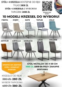Zestaw stół H&H Metalox 130 x 90 + komplet krzeseł
