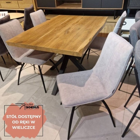 Zestaw stół H&H Metalox 130 x 90 + komplet krzeseł