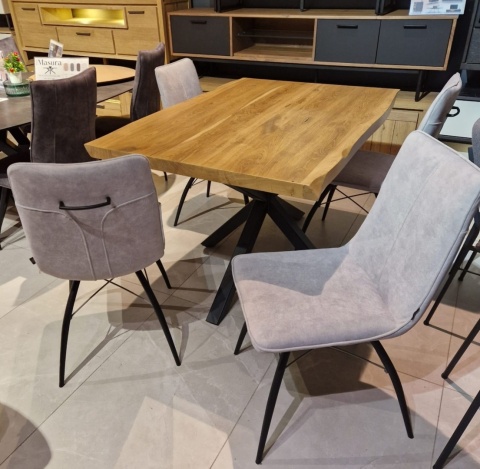 Zestaw stół H&H Metalox 130 x 90 + komplet krzeseł