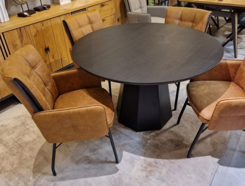 [K, od ręki] Okrągły stół dębowy Xooon Arvada 125 cm w kolorze naturalnym z wyborem nóg