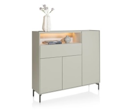 (R) Nowoczesna Komoda Dressette NOON Xooon 148 cm Silk Grey