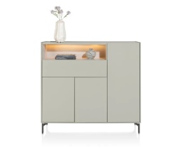 (R) Nowoczesna Komoda Dressette NOON Xooon 148 cm Silk Grey