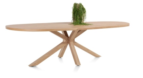 Henders & Hazel Stół Jadalniany Owalny Metalox/ Nyborg 240x110 cm, Centralna Noga Drewniana, Fornir Dąb Naturalny Henders & Hazel Stół Jadalniany Owalny Metalox/ Nyborg 240x110 cm, Centralna Noga Drewniana, Fornir Dąb Naturalny