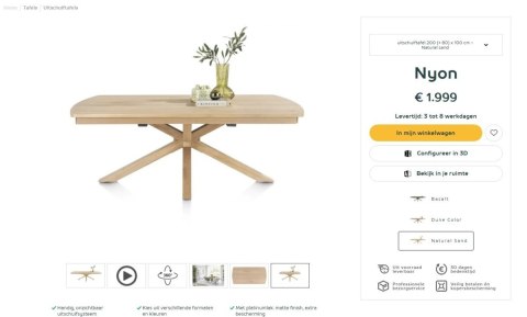 (T, K, od ręki) Stół rozkładany NYON Henders & Hazel 200-280x100 cm, fornir dębowy, kolor natural sand (T, K, od ręki) Stół rozkładany NYON Henders & Hazel 200-280x100 cm, fornir dębowy, kolor natural sand