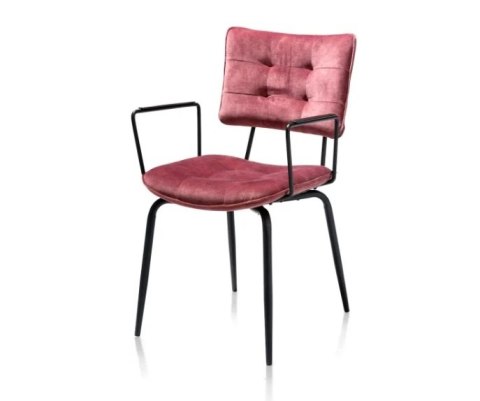 [na zamówienie] Krzesło H&H Manou burgundy/ podłokietnik