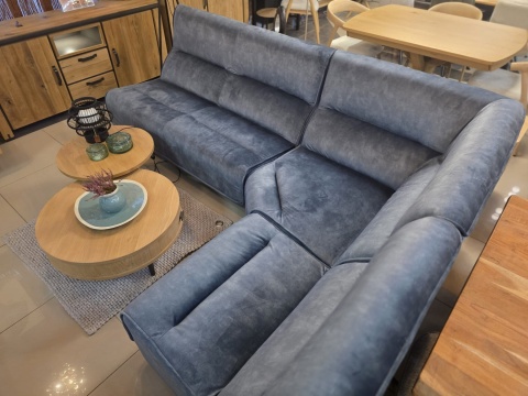 Narożnik modułowy DUBLIN (Układ 1+C+2) Tkanina Torre Niebieski