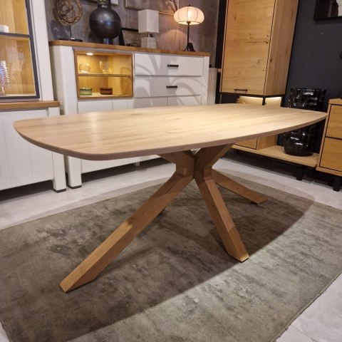 (K, od ręki ) Stół Xooon Arvada 190 x 100 cm Oval lity dąb