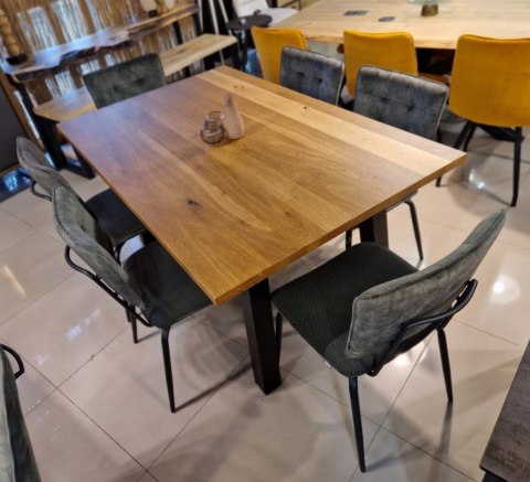 Krzesło H&H Manou zielone plecionka