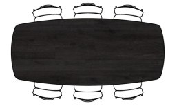 (M) Stół Xooon Arvada 250 x 110 cm Oval lity dąb onyx