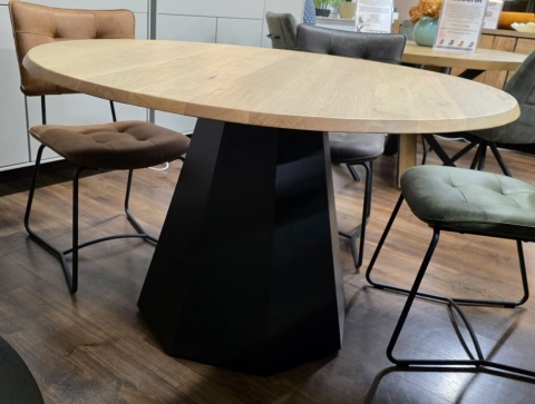 Stół do jadalni HOME, okrągły Ø125 cm, lite drewno dębowe