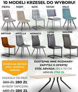 Zestaw stół Xooon Arvada 220 x 110 cm + komplet krzeseł