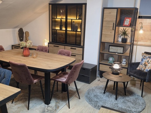 (M) Kredens/ witryna Henders& Hazel Avalon/ Avalox natural VINTAGE OAK