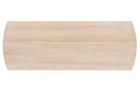 Stół do jadalni NIORA 240x100 cm, blat fornir dębowy naturalny, nogi metalowe Silk Grey