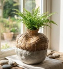 Waza/ wazon Ręcznie Robiona Anderson 23 cm – Styl Vintage / Raisin Wave